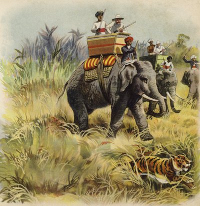 El Príncipe de Gales cazando tigres en India de Henry Payne